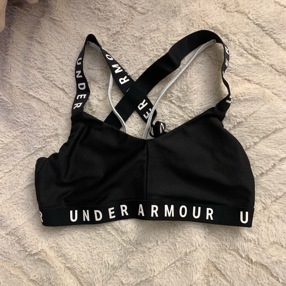 Under armour black sports bra. Size small